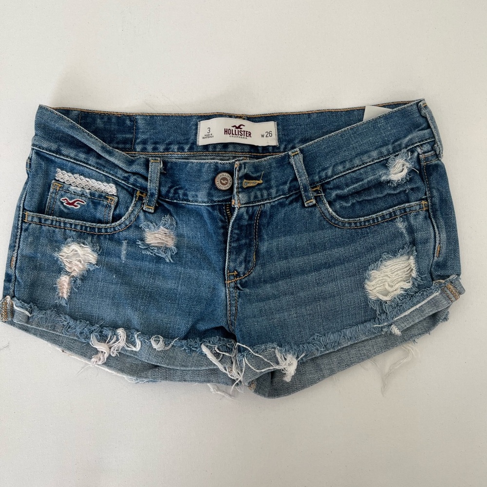 Low Rise Denim Shorts